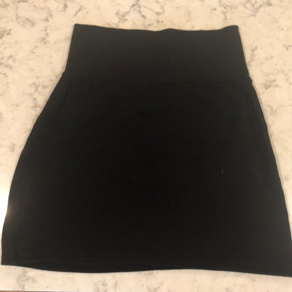 American apparel black cotton mini skirt